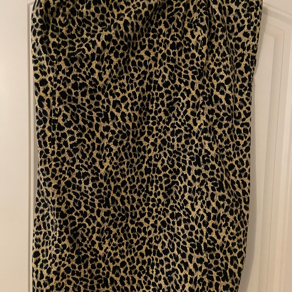 Venezia Brown and Black Midi Pencil Skirt for Night Out